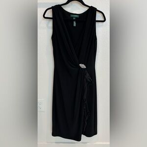 Lauren Ralph Lauren Black Dress with Embellished Detail